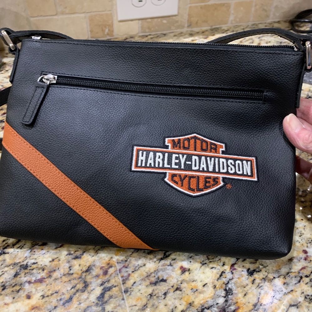 Harley Davidson Genuine Leather Crossbody Bag